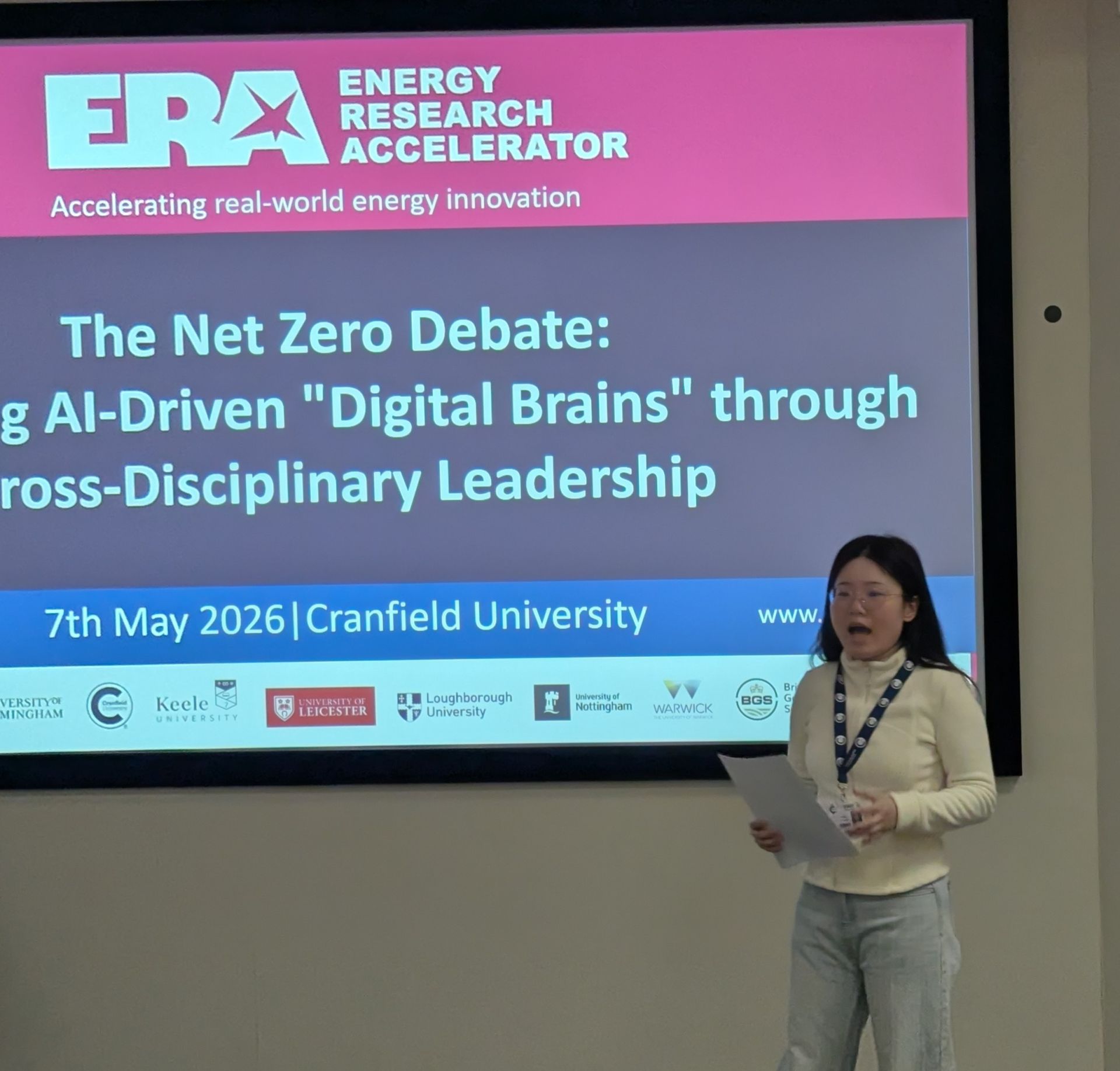 image shows researchers talking about AI Digital Brains